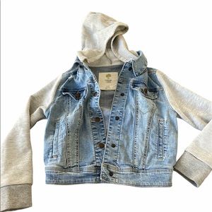 Girls denim hooded jacket